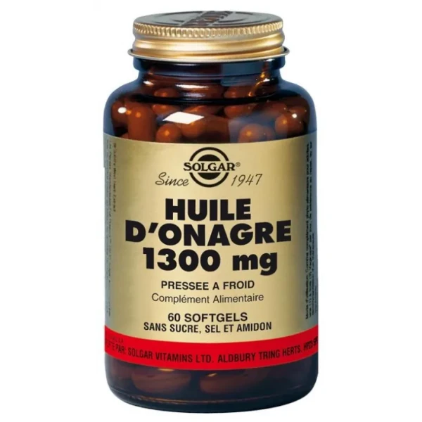 Solgar Huile d'Onagre 1300 mg 60 Gélules