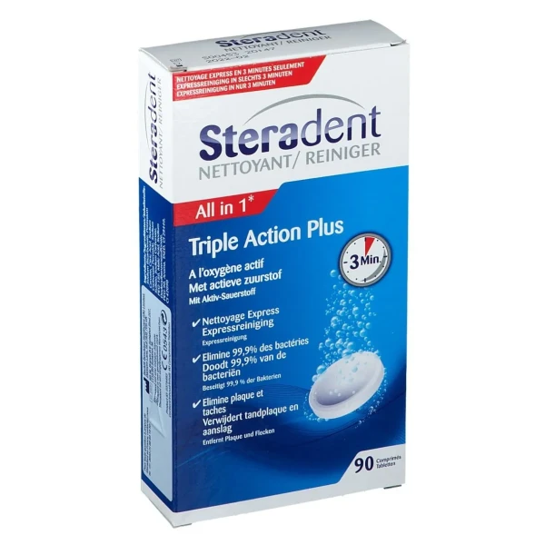 Steradent triple action plus