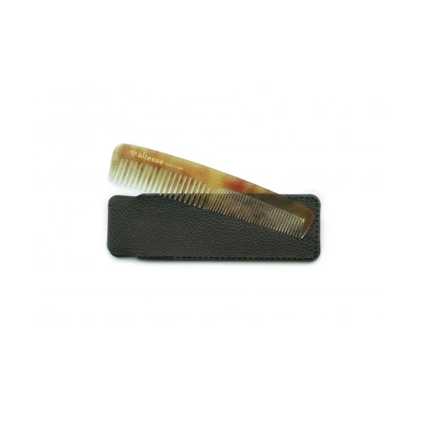 ALTESSE PEIGNE De Poche Corne Avec Etui Ref : 11321
