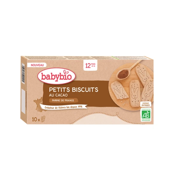 BABYBIO PETITS BISCUITS + 12 Mois Cacao - 10 Biscuits
