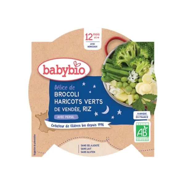 Bonne Nuit Brocoli Haricots Verts de Vendée & Riz au Persil