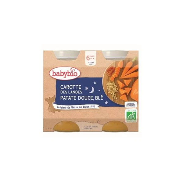 Carotte Des Landes Patate Douce de France Blé Dès 6 Mois 2 x 200 g