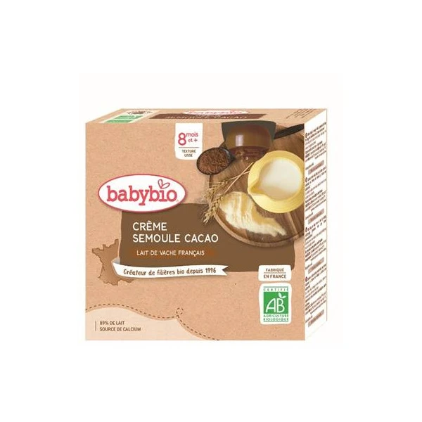 Crème Semoule au Lait de Vache Français - Cacao