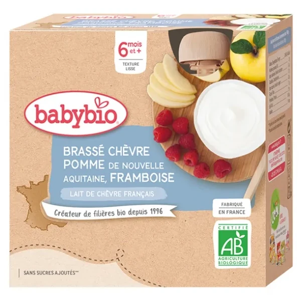 Brassé au Lait de Chèvre Français - Pomme d'Aquitaine Framboise