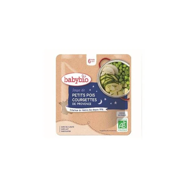 Sachet Soupe de Petits Pois & Courgette Biologique Dès 6 Mois 190 g