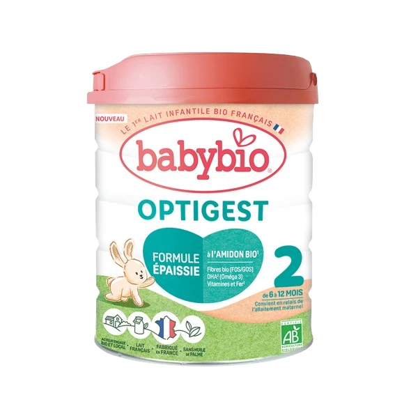 BABYBIO OPTIGEST 2 Lait en Poudre Bebe BIO 6-12 Mois - 800g