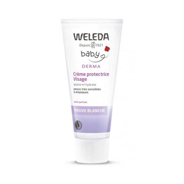 Weleda Crème protectrice visage mauve blanche