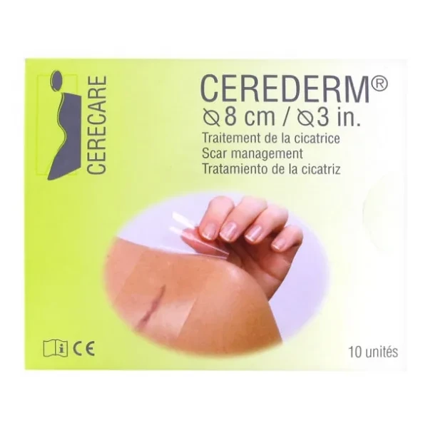 Cerecare Cerederm Couronne Traitement de la Cicatrice Ø 8 cm 10 Unités