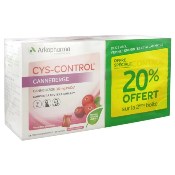 Cys-Control Cys Control - Lot 2 x 20 Sachets