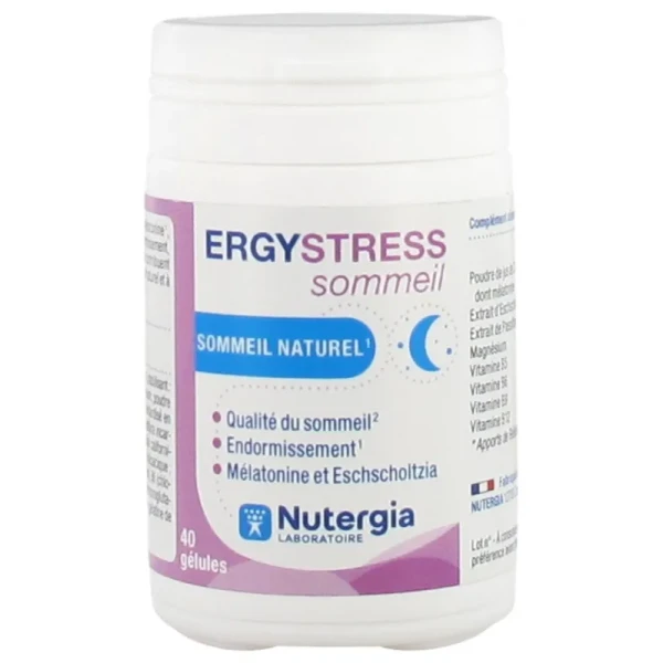 Laboratoire Nutergia Ergystress Sommeil Pot de 40 Gélules