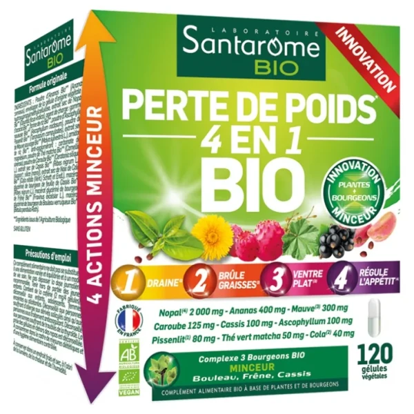 Perte de Poids 4 en 1 Bio (120 Gélules)