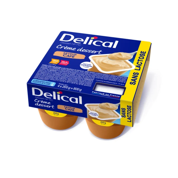 DELICAL HP PC CREME DESSERT SANS SUCRES Cafe - 4x200g