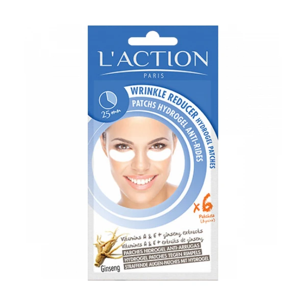 L'ACTION PARIS Patchs Hydrogel Anti-Rides Yeux Ginseng X6