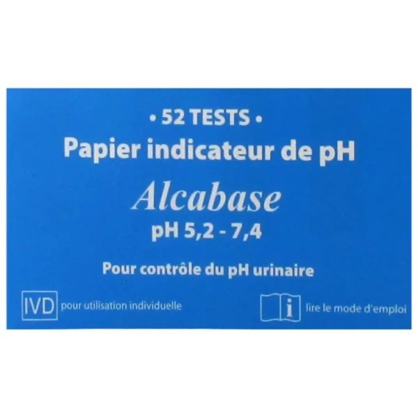 Alcabase Papier Indicateur de pH 52 Tests