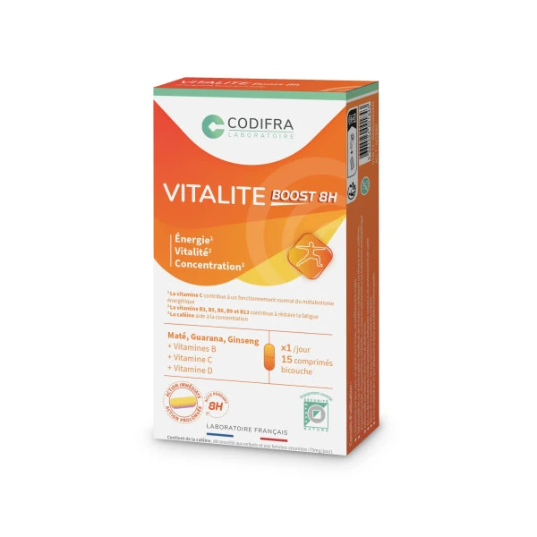 CODIFRA VITALITE BOOST 8H - 15 Comprimes