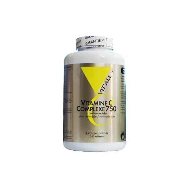 Vit'All+ Vitamine C Complexe 750 Bioflavonoides 250 Comprimés