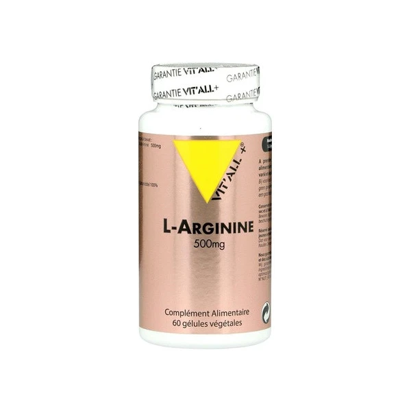 Vit'All+ L-arginine Acide Amin 500mg 60 gélules