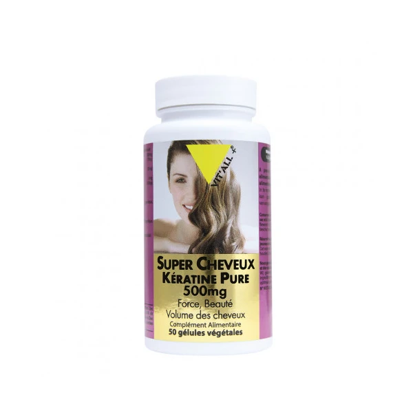 Vit'All+ Super Cheveux Keratine Pure 500mg x50 Gélules
