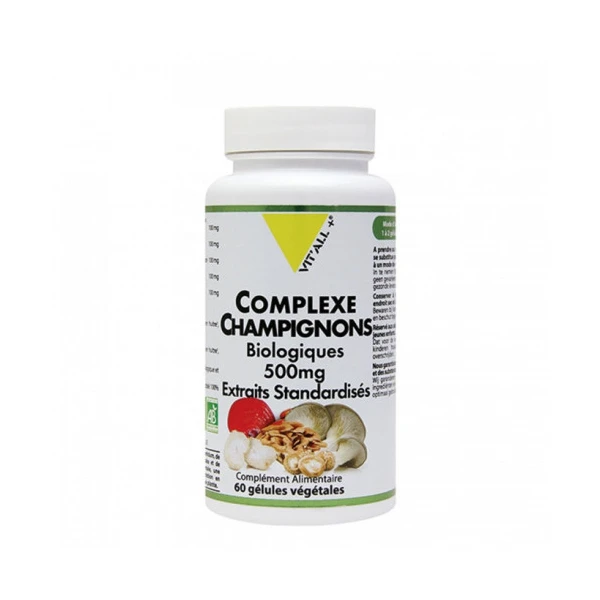 Vit'All+ Complexe Champignons Bio 60 Gélules