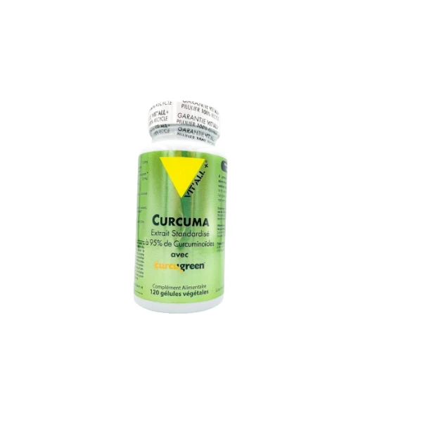 Vit'All+ Curcuma Extrait Standardise A 95% De Curcuminoides Extrait standardisé à 95% de curcuminoïdes 120 Gélules