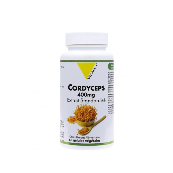 Vit'All+ Cordyceps Extrait Standardise 400mg Bio 60 Gélules