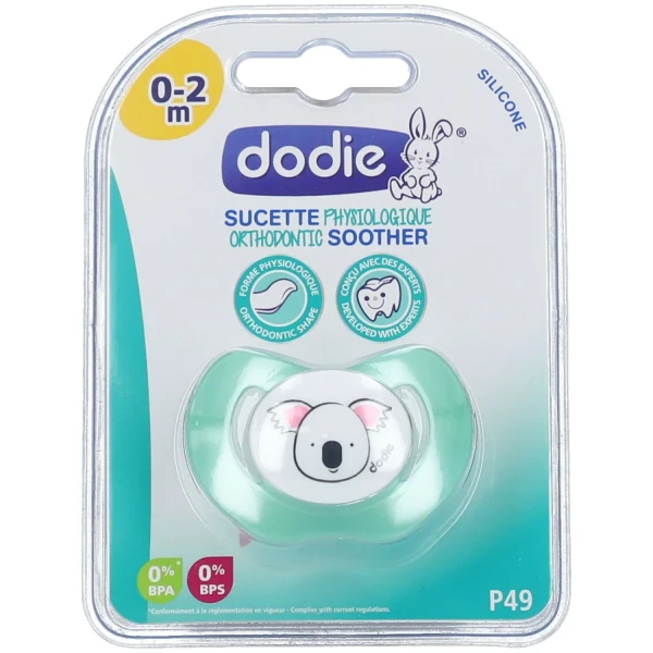 dodie® Sucette physiologique nouveau-ne 0 à 2 mois "Lapin" silicone (Couleur non sélectionnable)
