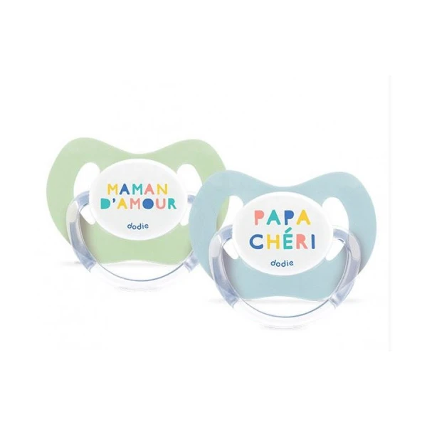 Dodie 2 Sucettes Physiologiques Silicone 18 Mois et +