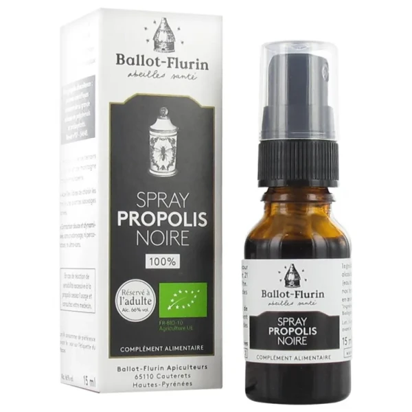 Spray Propolis Noire Bio 15 ml - Complément Alimentaire