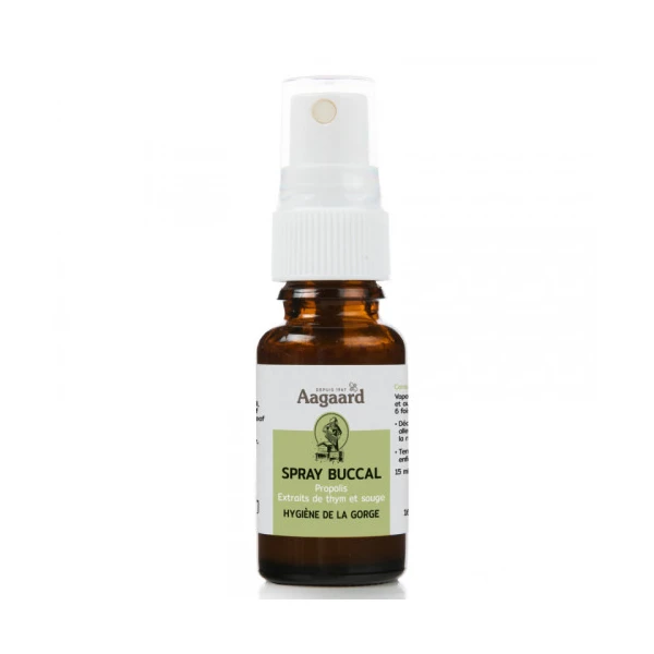 Aagaard Propolis Spray Buccal Propolis Bio Extrait de Thym et Sauge 15ml
