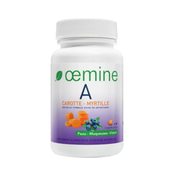 OEMINE A Carotte Myrtille - 60 Capsules