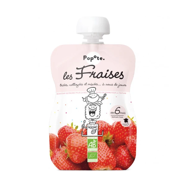 POPOTE GOURDE Les Fraises - 120g