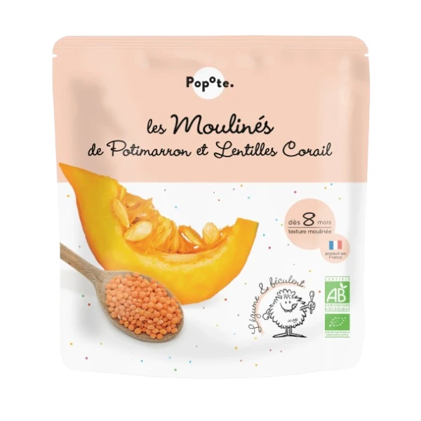 POPOTE LES MOULINES Lentilles & Potimarron +8 mois - 180g