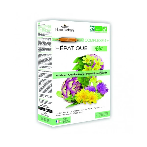 Flora Natura Hépatique Bio Complexe 4+ Artichaut 20 ampoules