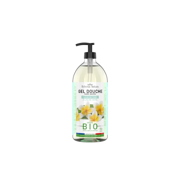 HELVETIA NATURA Gel Douche Fleur de Tiare a l'Aloe Vera - 1L