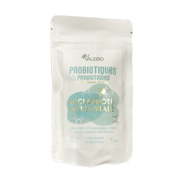 Valebio Probiotique Prébiotiques Digestion Immunité 30 Gélules