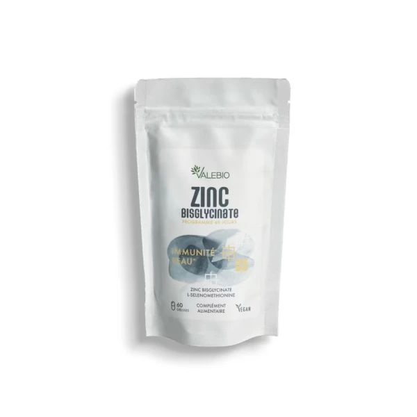 VALEBIO ZINC BISGLYCINATE Immunite Peau - 60 Gelules