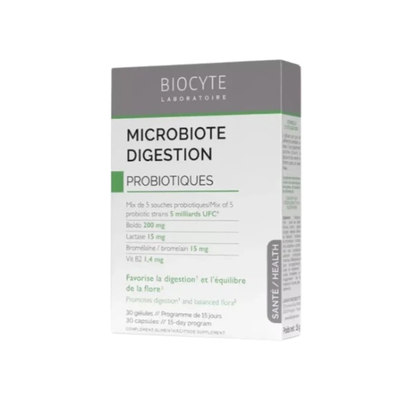 BIOCYTE MICROBIOTE DIGESTION Probiotiques - 30 Gelules