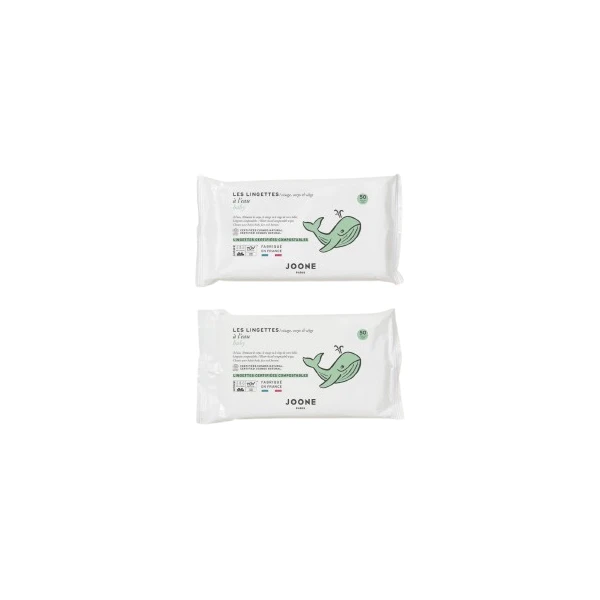 JOONE LES LINGETTES a L'EAU COMPOSTABLES - 50 Lingettes
