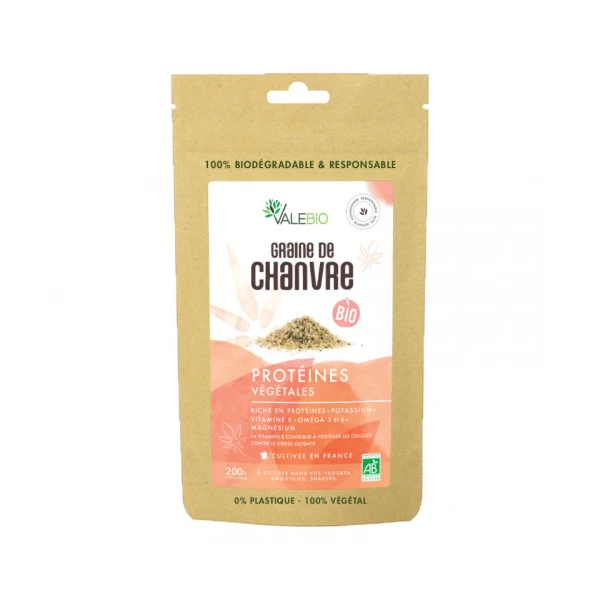 VALEBIO GRAINE DE CHANVRE BIO - 200g
