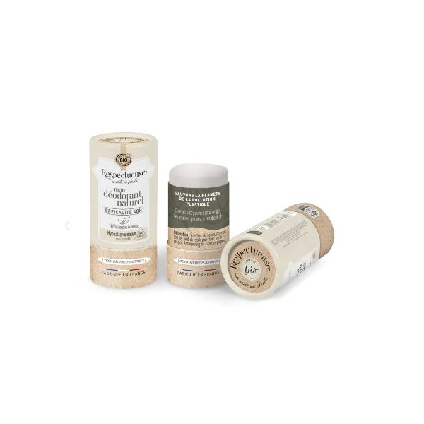 Respectueuse Mon Déodorant Naturel Efficace 48h Bio Peau Sensible Sans Parfum 50g