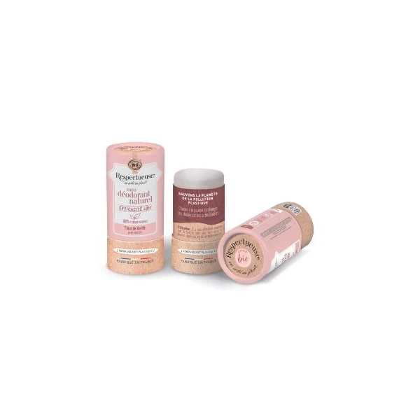 Respectueuse Mon Déodorant Naturel Efficace 48h Bio Peau Sensible Parfum Fleur de Karité 50g