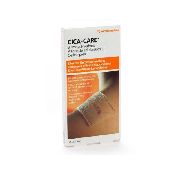 CICA-CARE PLAQUE GEL SILICONE Cicatrisation - 12x6cm