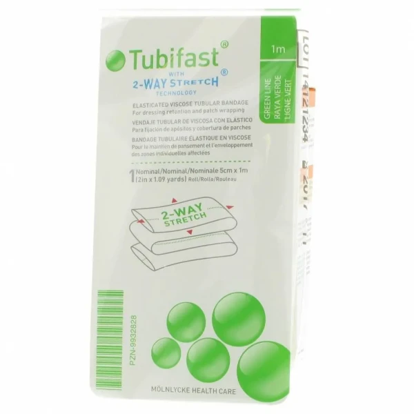 Tubifast® Bandage tubulaire élastique Vert 5 cm x 1 m