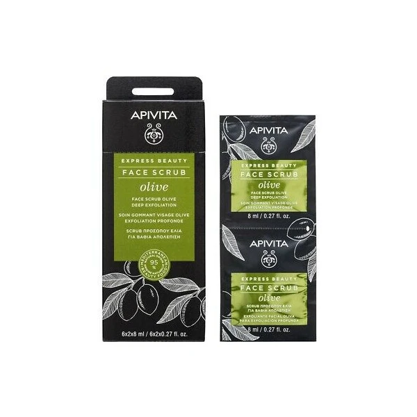 Apivita Express Beauty Gommage Visage Exfoliation Profonde à l'Olive 2x8ml