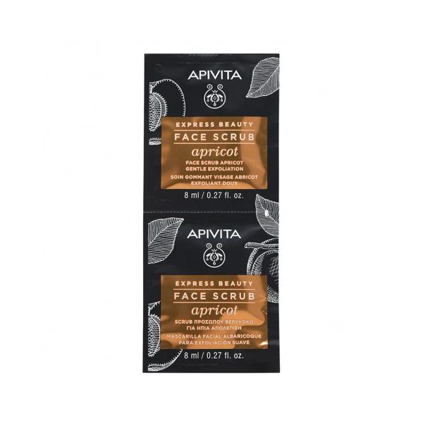 Apivita Gommage Visage Exfoliation Douce à l'Abricot 2x8ml