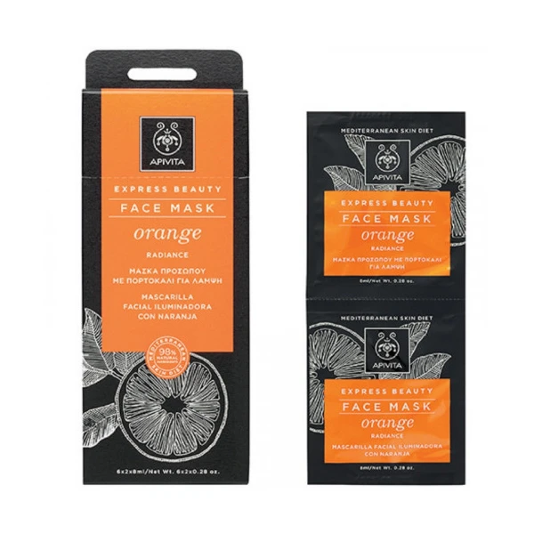 APIVITA EXPRESS BEAUTY Masque Visage Radiance à l'Orange