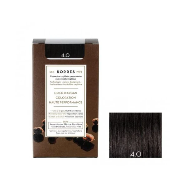 KORRES Huile d'argan Coloration Permanente 4.0 Châtain