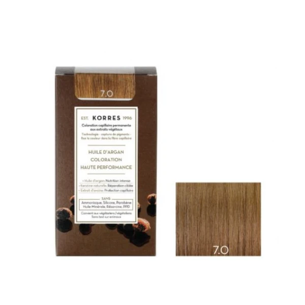 KORRES Huile d'argan Coloration Permanente BLOND 7.0