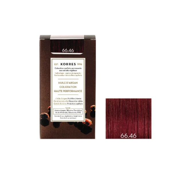 KORRES Huile d'argan Coloration Permanente ROUGE BURGUNDY INTENSE 66.46