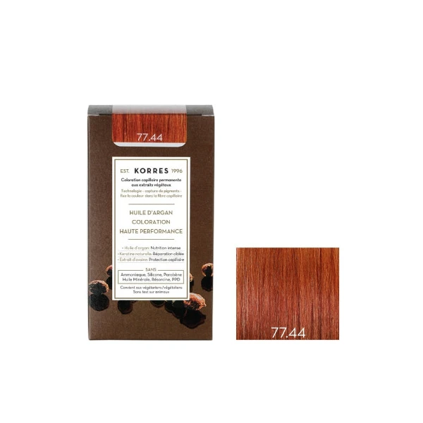 KORRES Huile d'argan Coloration Permanente BLOND CUIVRÉ INTENSE 77.44